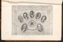 Image of 1911 Riverside Military Academy Yearbook showing Pearce as secretary of the board of directors.